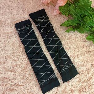 Igirl Black Coquette Bow Sleeve Goth Arm Warmers